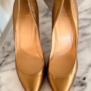 Christian Louboutin Shimmering Gold Heels